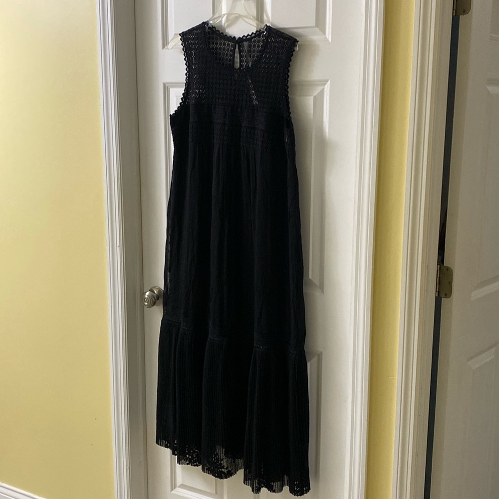Anthropologie black sleeveless maxi dress
